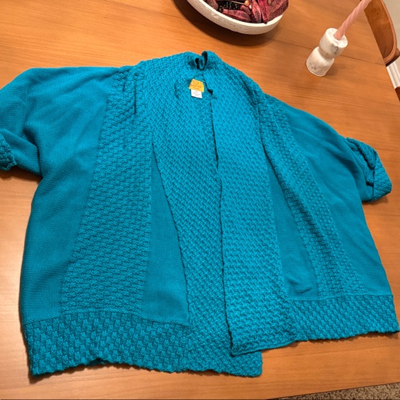 Ruby Rd.‎ Teal Textured Blouse - Picture 2 of 6